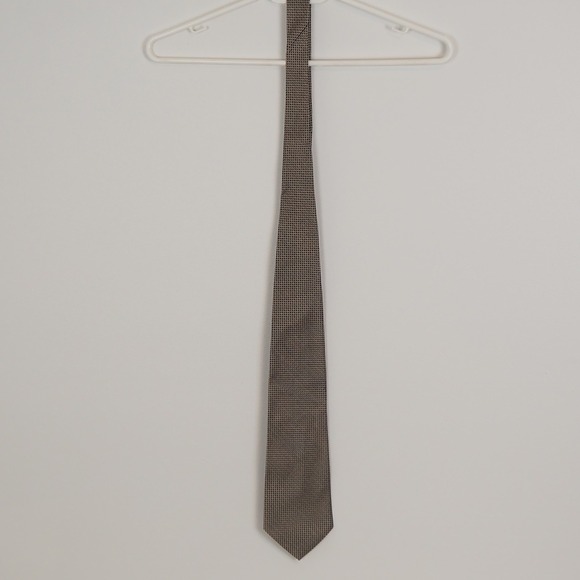 Ralph Lauren Men's Lauren Silk Tie Geometric Pattern Navy Yellow Red - Picture 5 of 6